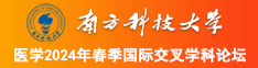 欧美大奶草逼南方科技大学医学2024年春季国际交叉学科论坛